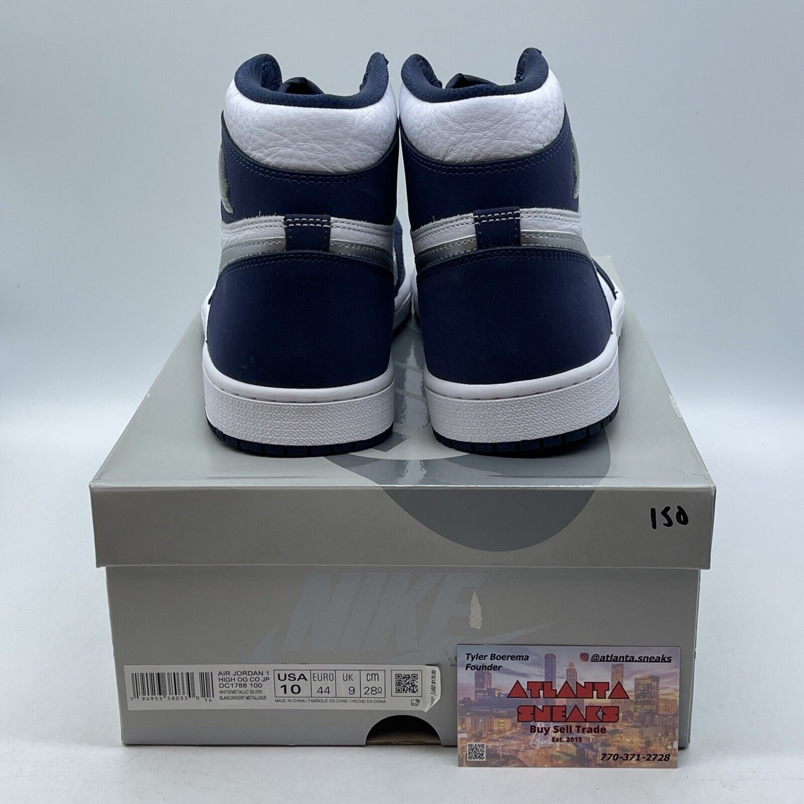 Size 10 - Jordan 1 Retro High CO.JP Midnight Navy White Suede (DC1788-100)