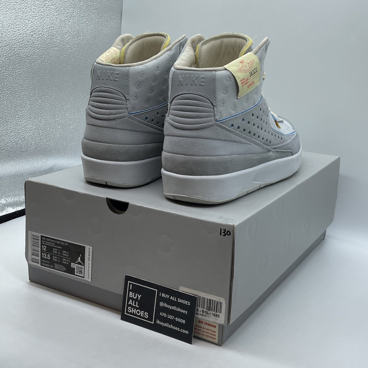 Size 12 - Jordan 2 Gray Fog 2022 Blue Suede Leather (DN3802-001)