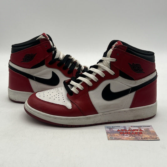 Size 7Y - Jordan 1 Retro OG High Chicago Black White Red Leather (575441-101)