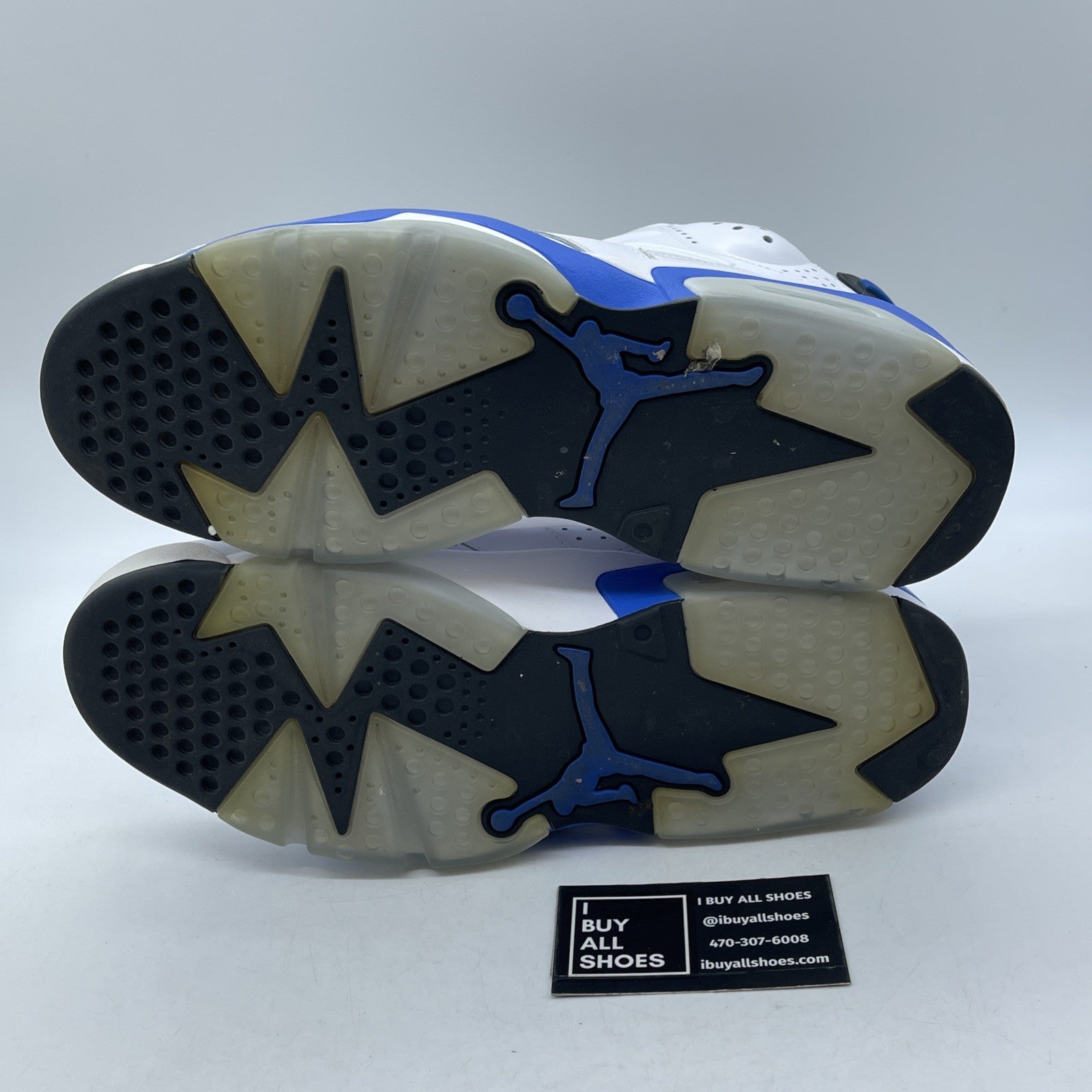 Size 10.5 - Air Jordan 6 Retro 2014 Sport Blue White Leather (384664-107)