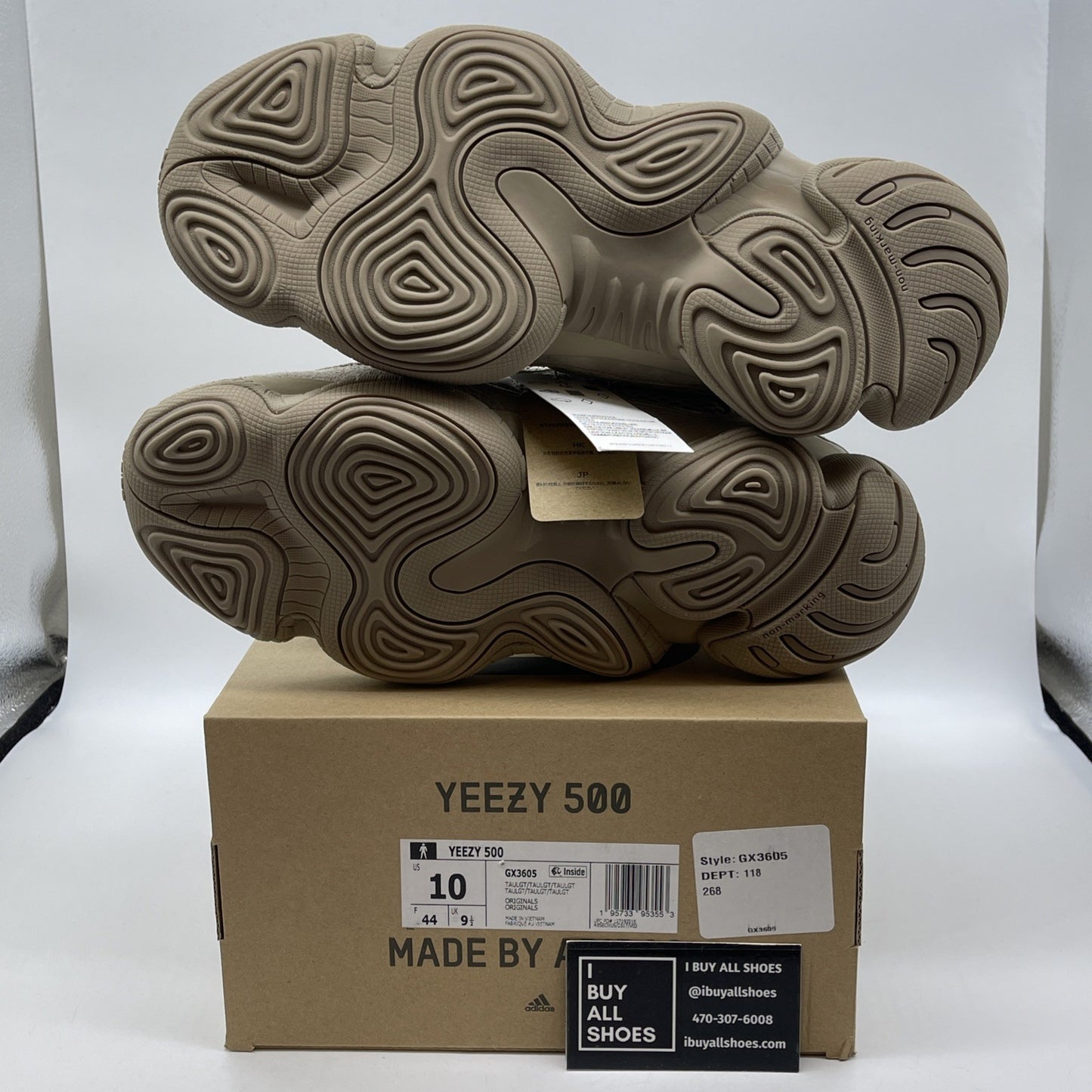 Size 10 - adidas Yeezy 500 Taupe Light Suede Leather (GX3605)
