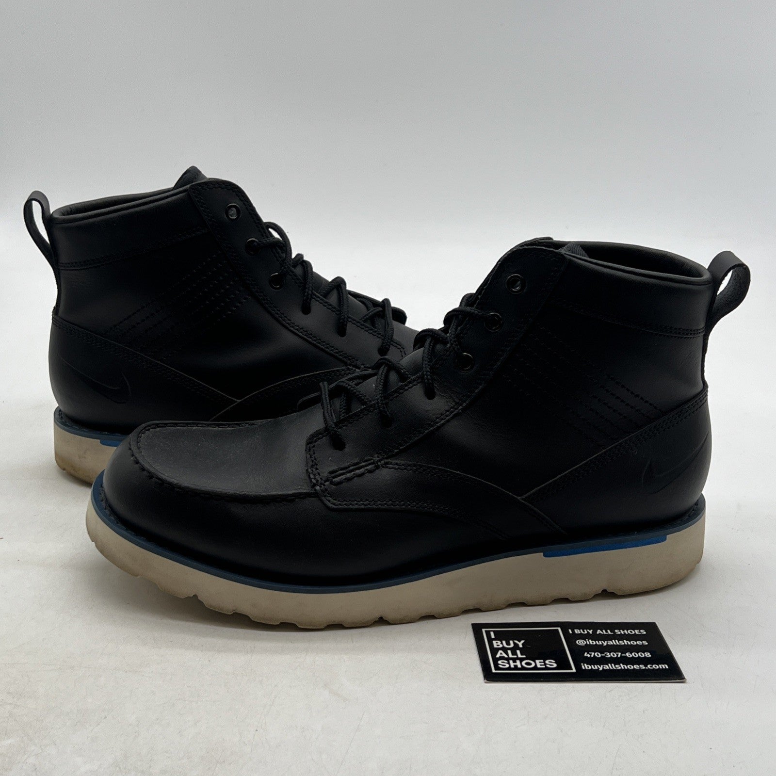 Size 12 - NIKE ACG KINGMAN Lightweight Welted Black Leather (525387-044)
