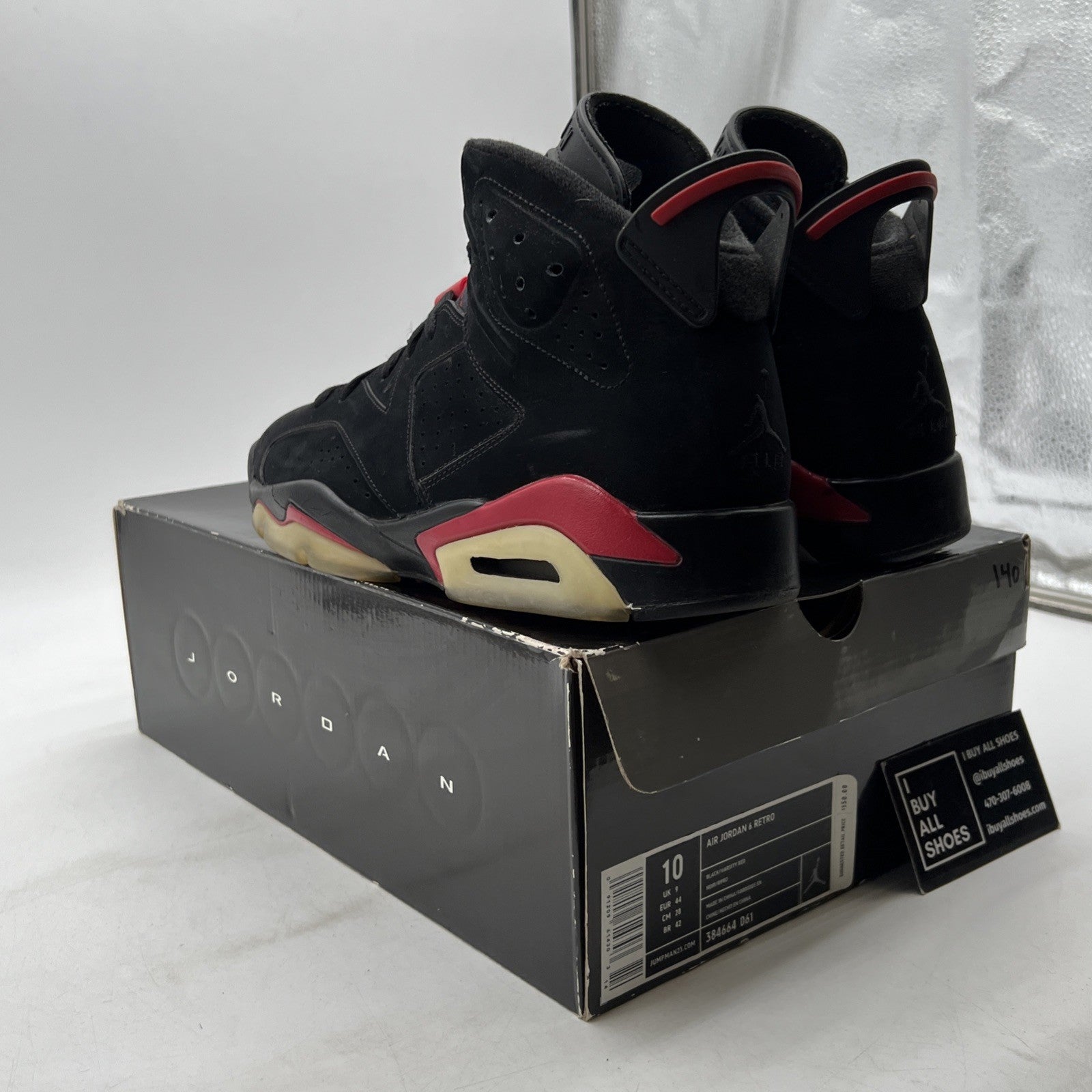 Size 10 - Air Jordan 6 Retro 2010 Varsity Red (384664-061)