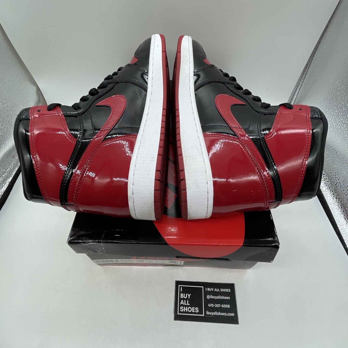 Size 12 - Air Jordan 1 Retro OG High Patent Bred (555088-063)