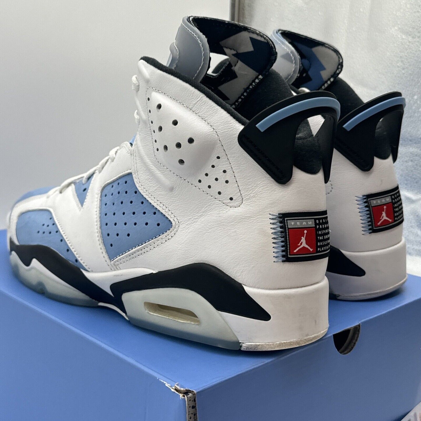 Size 12 - Jordan 6 Retro Mid UNC Home Blue White Icy Soles OG Box Suede Light Bl