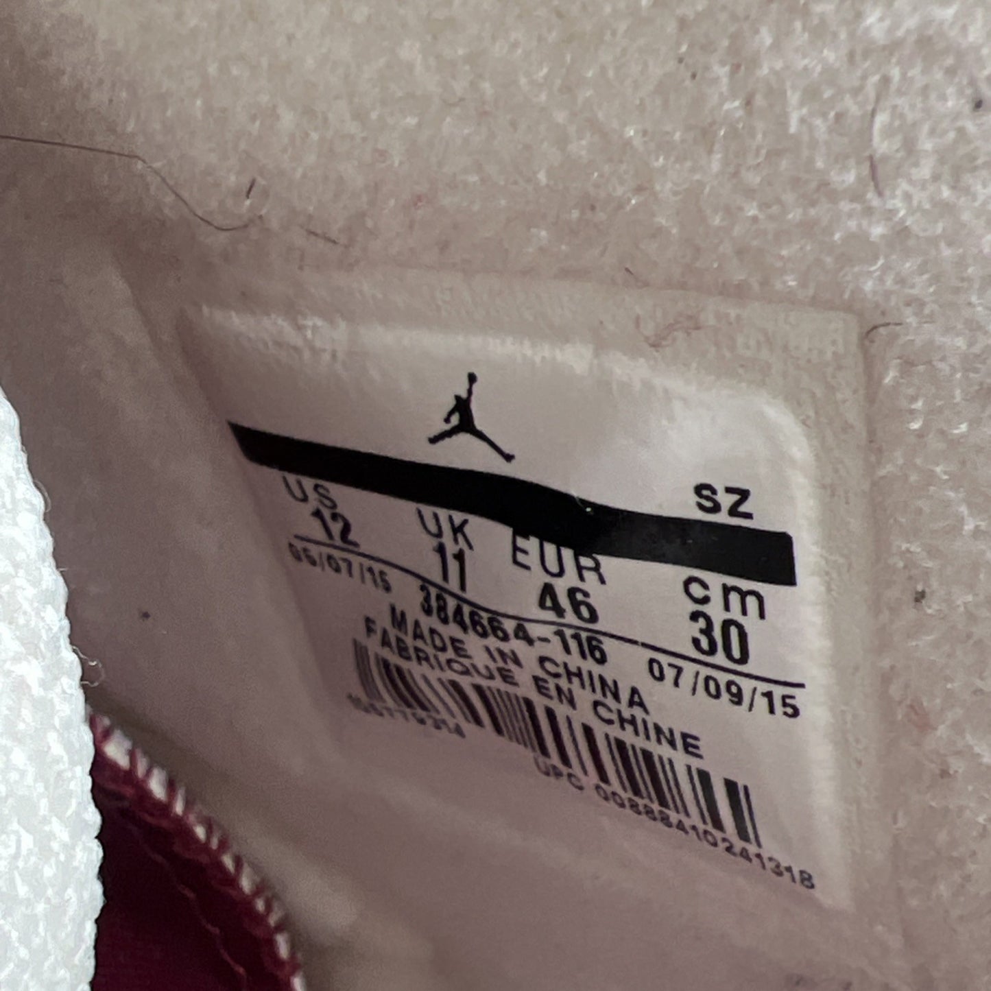 Size 12 - Air Jordan 6 Retro 2015 Maroon (384664-116)