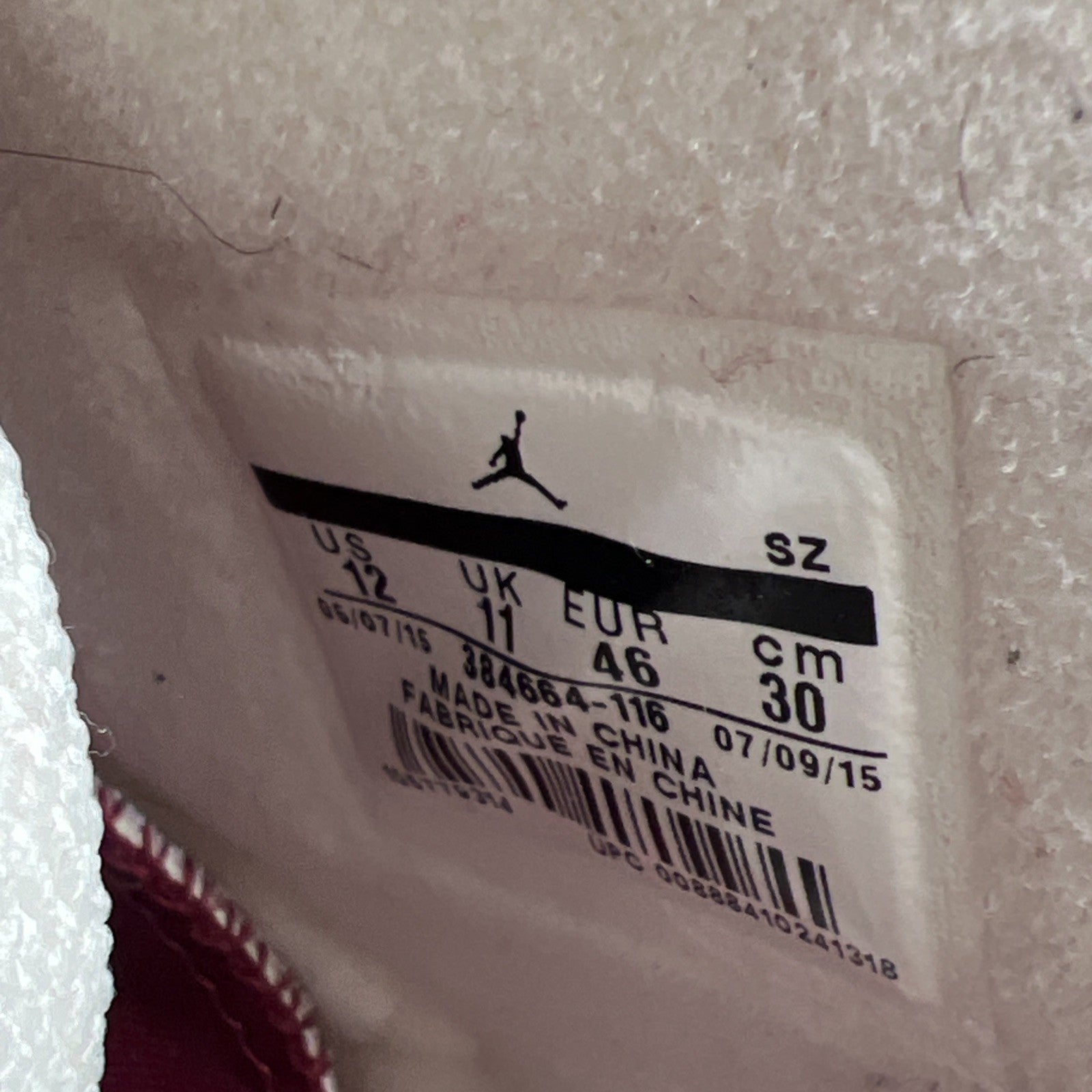 Size 12 - Air Jordan 6 Retro 2015 Maroon (384664-116)