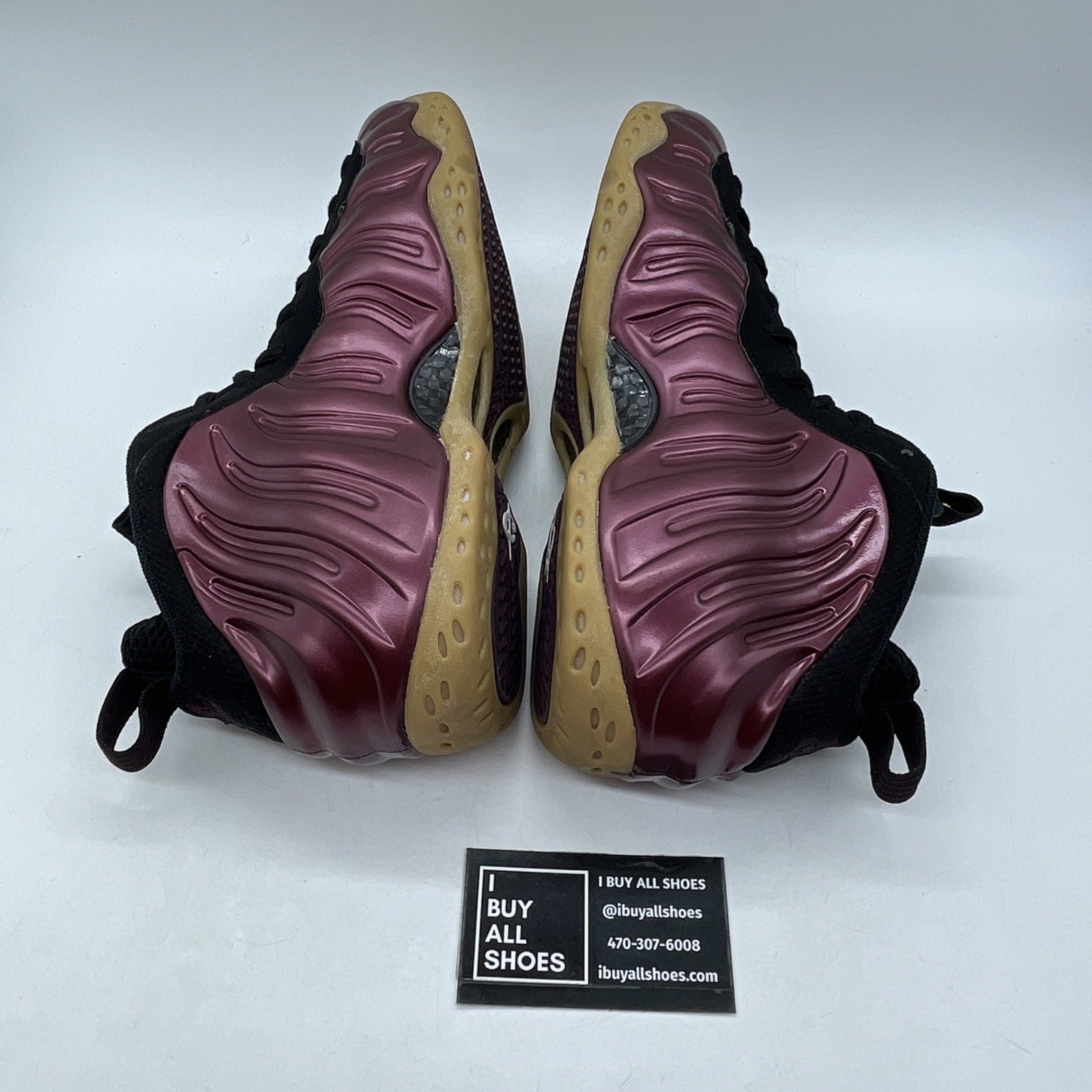Size 9.5 - Nike Air Foamposite One Night Maroon Black Suede (314996-601)