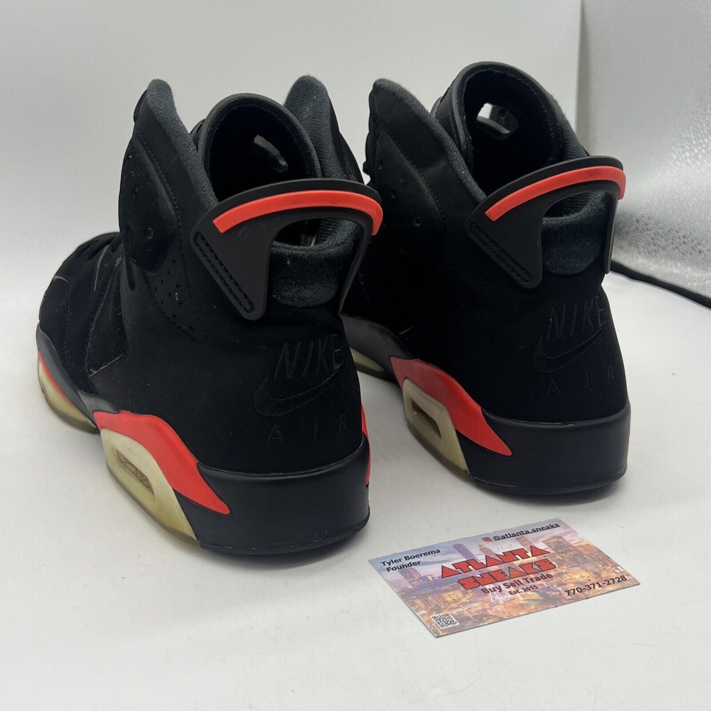 Size 10.5 - Jordan 6 Retro Mid Infrared Black Red Suede