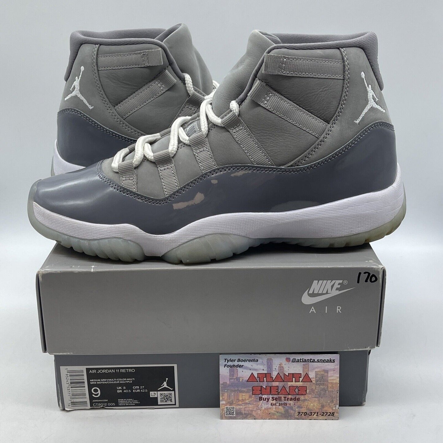 Size 9 - Jordan 11 Retro High Cool Grey Suede White Leather (CT8012-005)