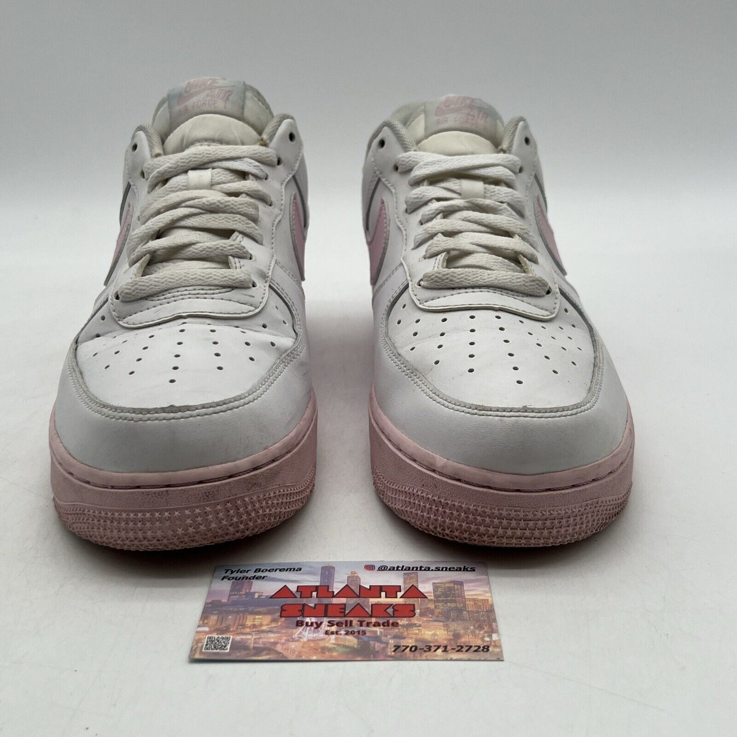 Size 9 - Nike Air Force 1 '07 Low White Pink Sole Leather (CK7663-100)