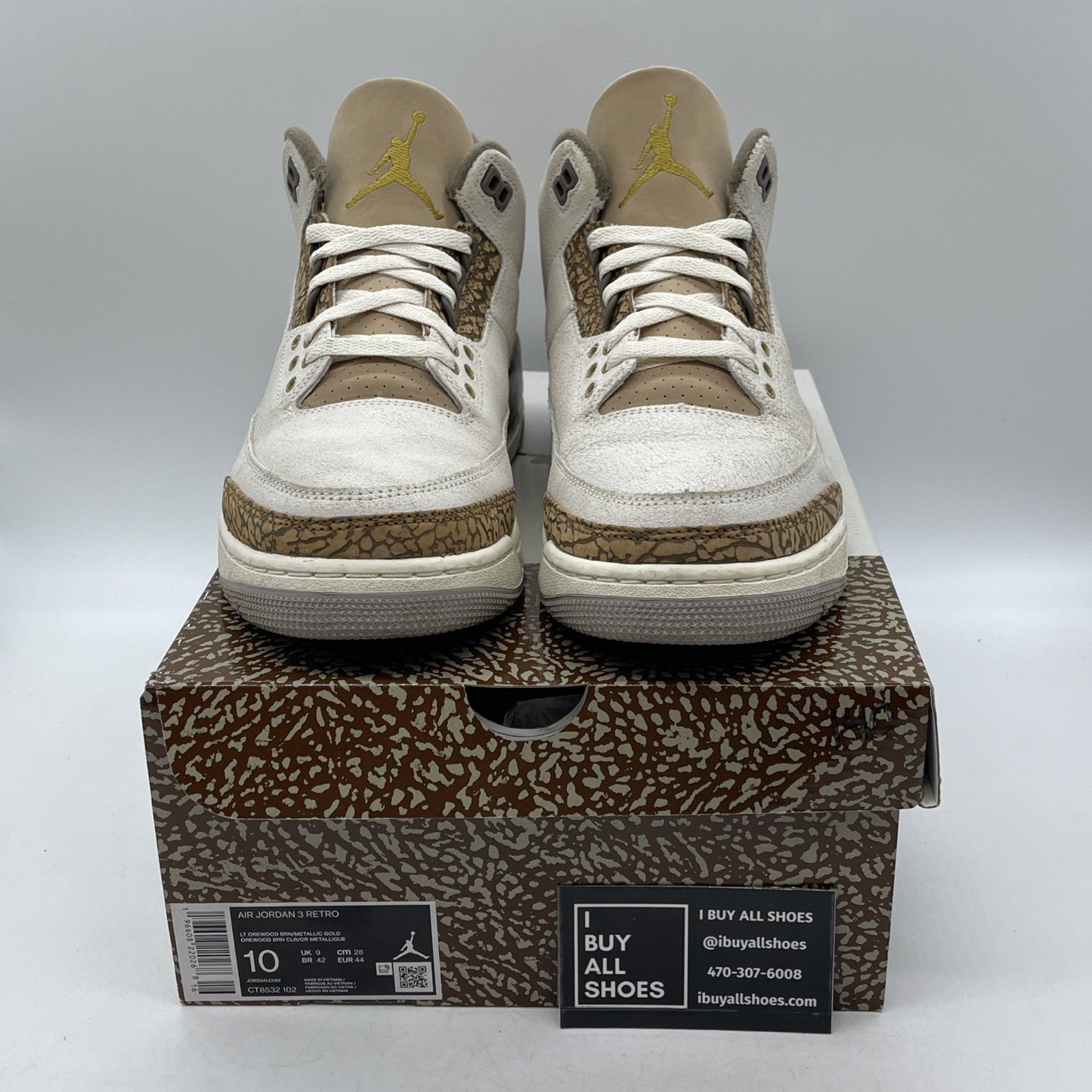 Size 10 - Jordan 3 Retro Low Palomino Brown Suede (CT9542-102)