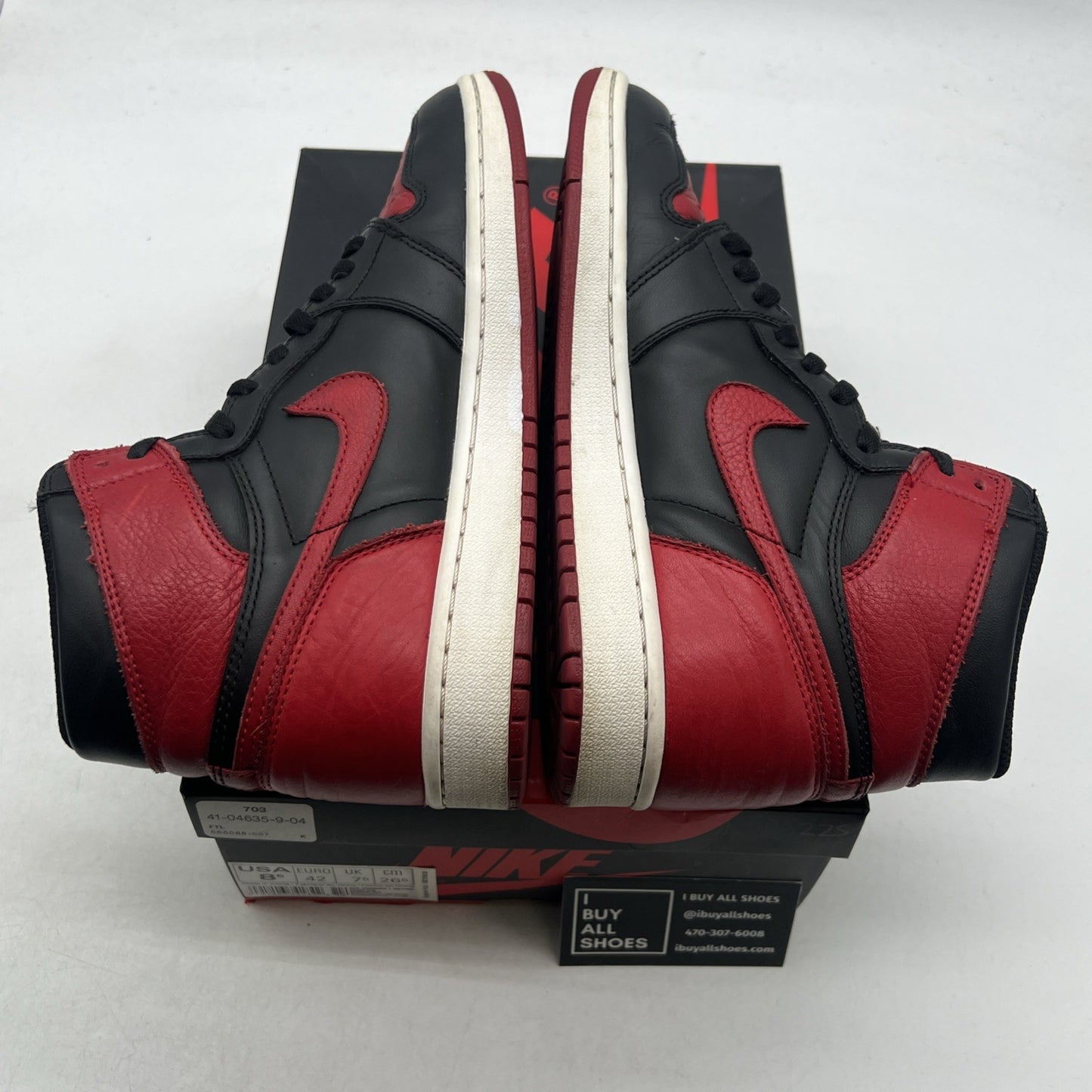 Size 8.5 - Air Jordan 1 Retro OG High Banned, Bred (555088-001)
