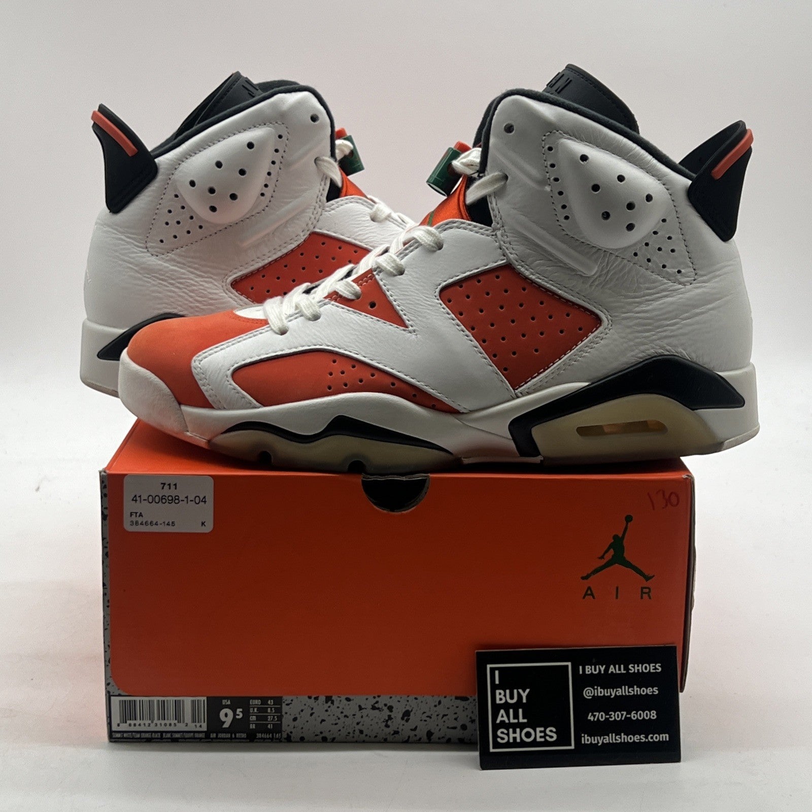 Size 9.5 - Air Jordan 6 Retro Gatorade (384664-145)