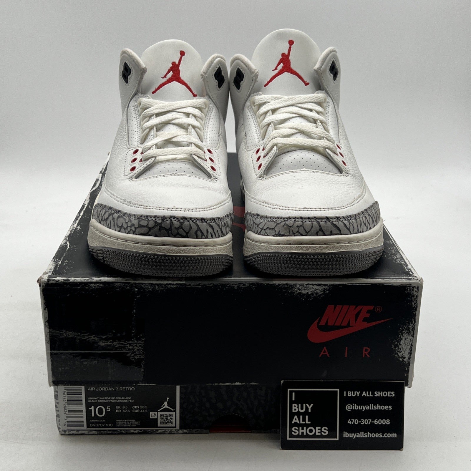 Size 10.5 - Air Jordan 3 Retro Mid White Cement Reimagined (DN3707-100)