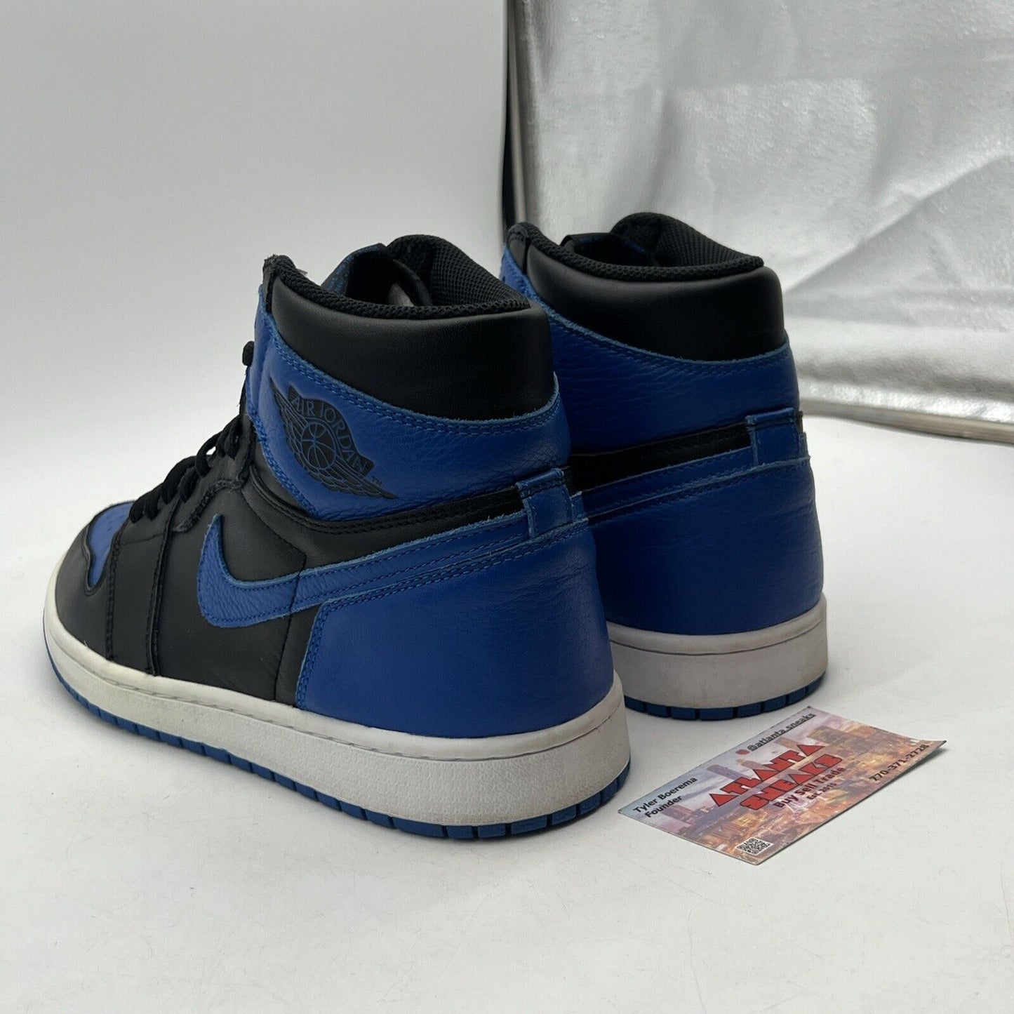 Size 10 - Jordan 1 Retro OG High Royal Black White Leather (555088-007)