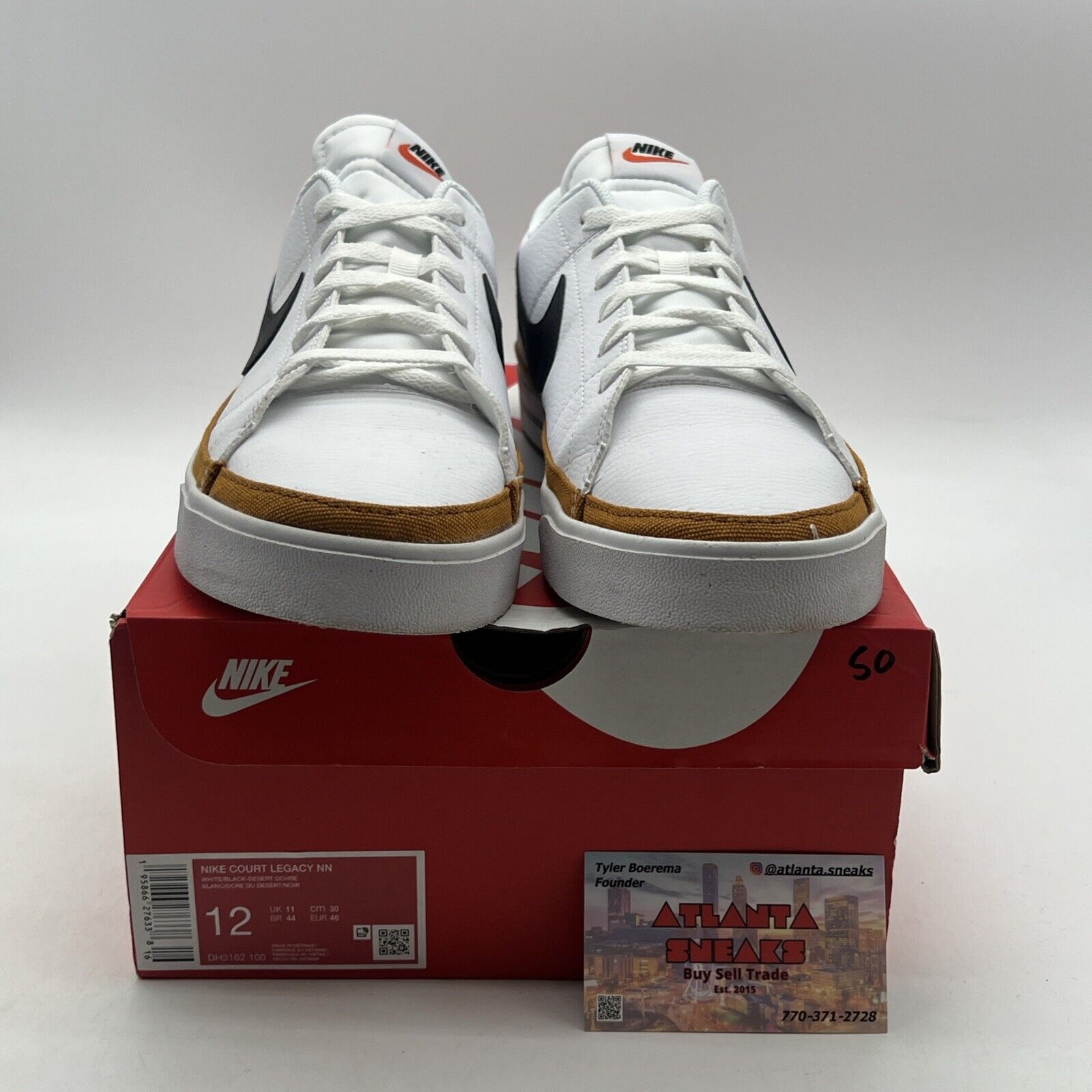 Size 12 - Nike Court Legacy Next Nature White Desert Ochre (DH3162-100)