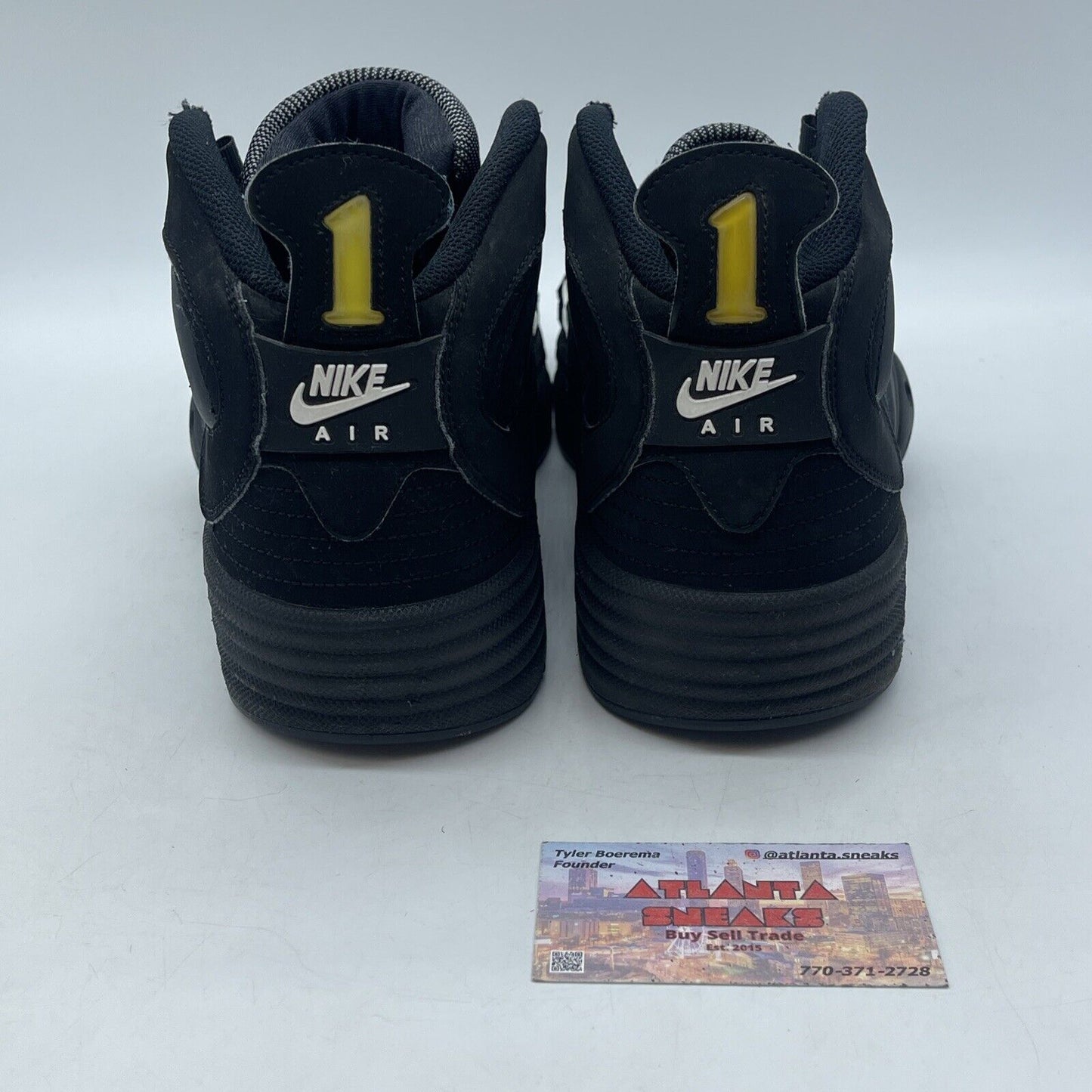 Size 12 - Nike Flight One Black White Suede Leather (538133-010)