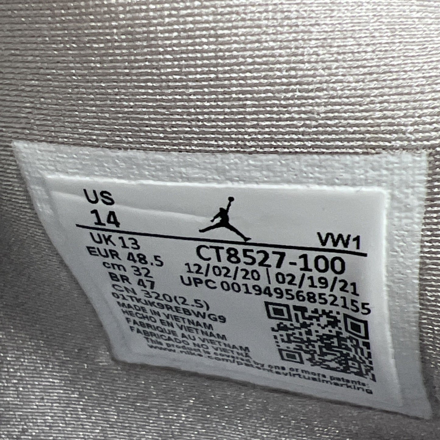 Size 14 - Air Jordan 4 Retro Mid White Oreo (CT8527-100)