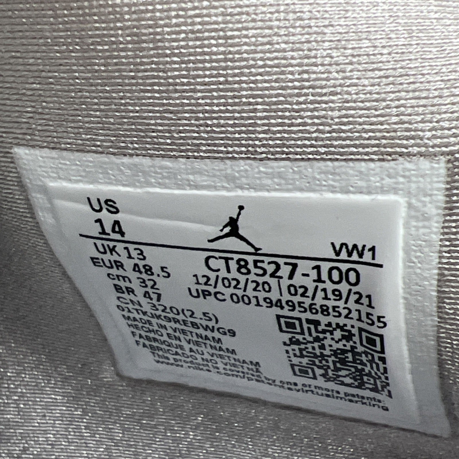 Size 14 - Air Jordan 4 Retro Mid White Oreo (CT8527-100)