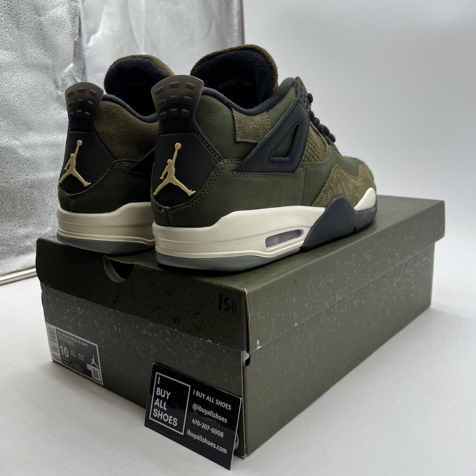 Size 10 - Air Jordan 4 SE Retro Low Craft - Olive (FB9927-200)