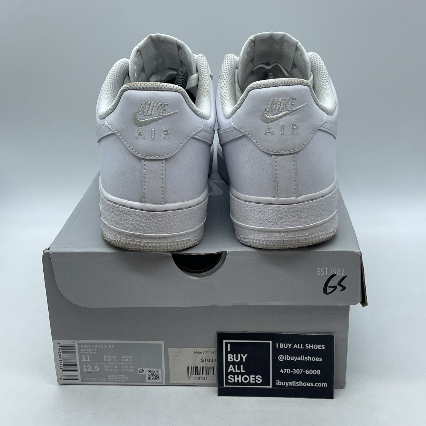 Size 11 - Nike Air Force 1 '07 Low Triple White (CW2288-111)