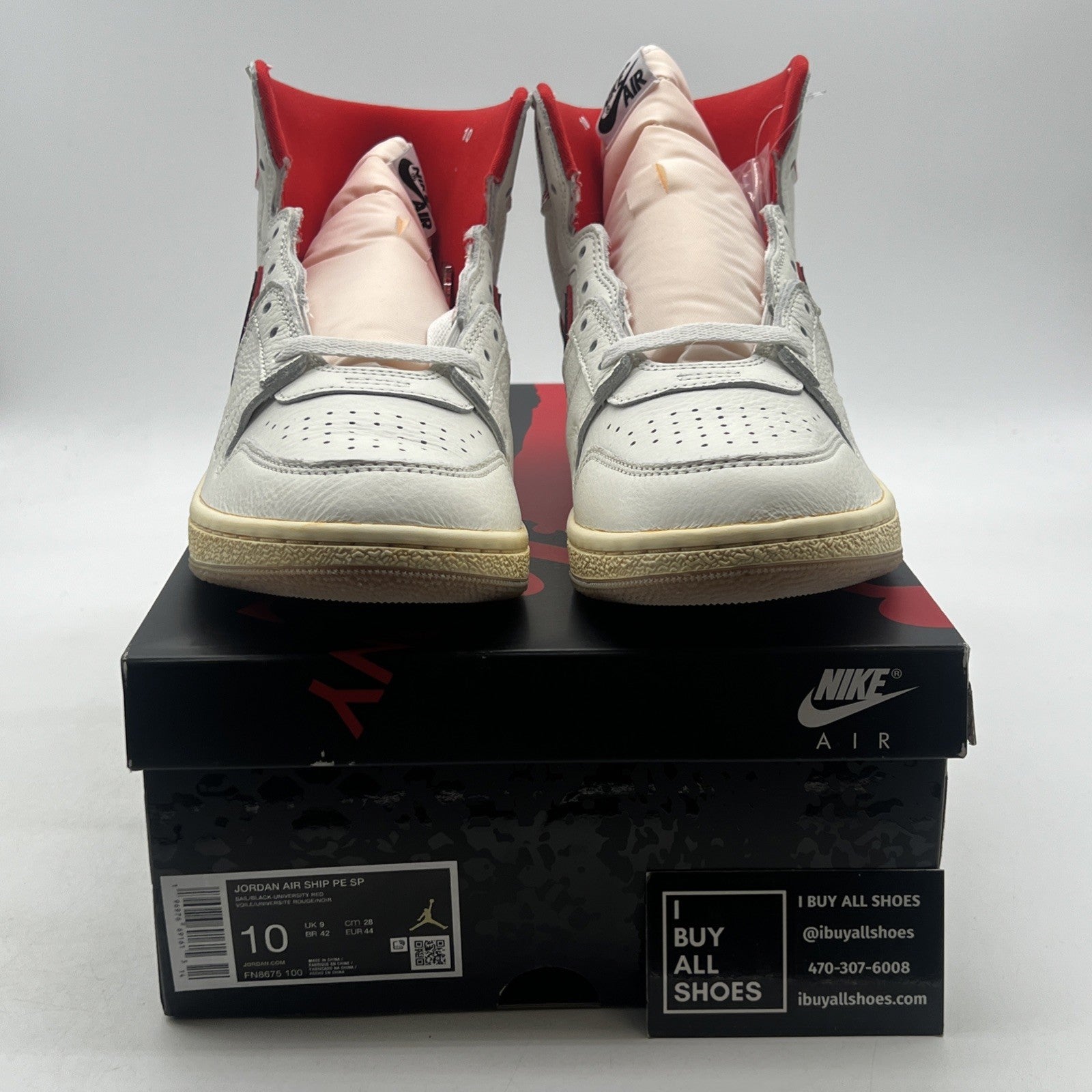 Size 10 - Awake NY x Jordan Air Ship PE SP University Red (FN8575-100)