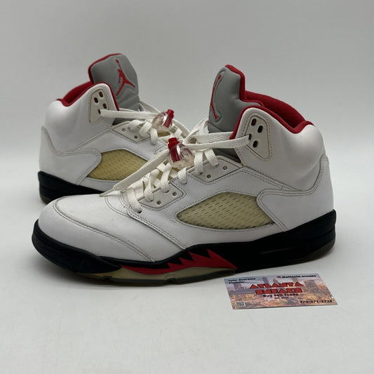 Size 11 - Jordan 5 Retro Fire Red 2013 Silver Black Icy Sole Aged Like Wine Fire