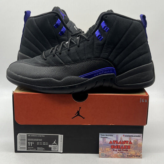 Size 11.5 - Air Jordan 12 Retro Dark Concord Black Suede Purple (CT8013-005)