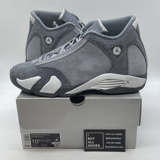 Size 10.5 - Nike Air Jordan 14 Retro Flint Grey White Suede (FJ3460-012)