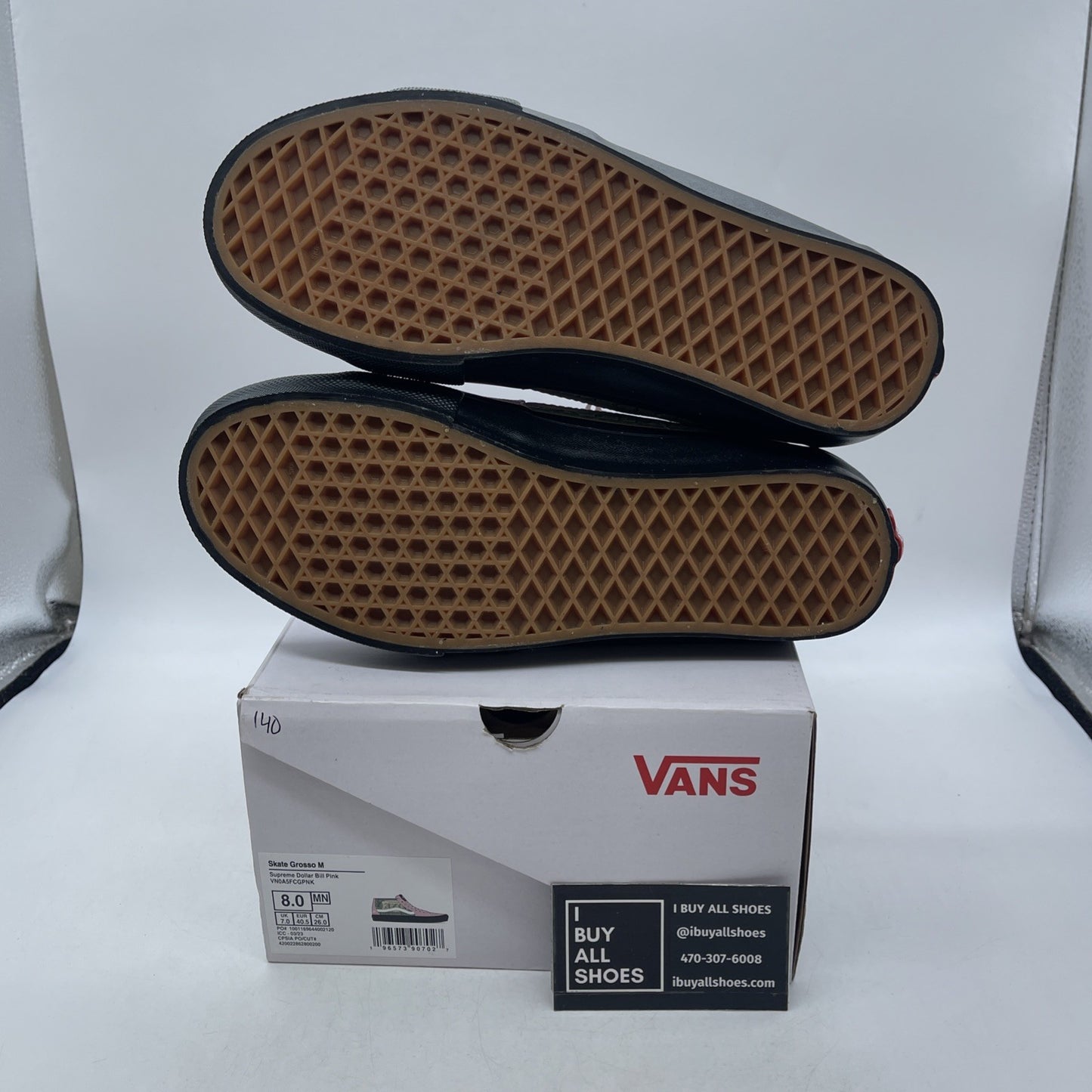 Size 8 - SUP-VANS-23SS-SGM-P Supreme × Vans Doller Skate Grosso Mid Pink