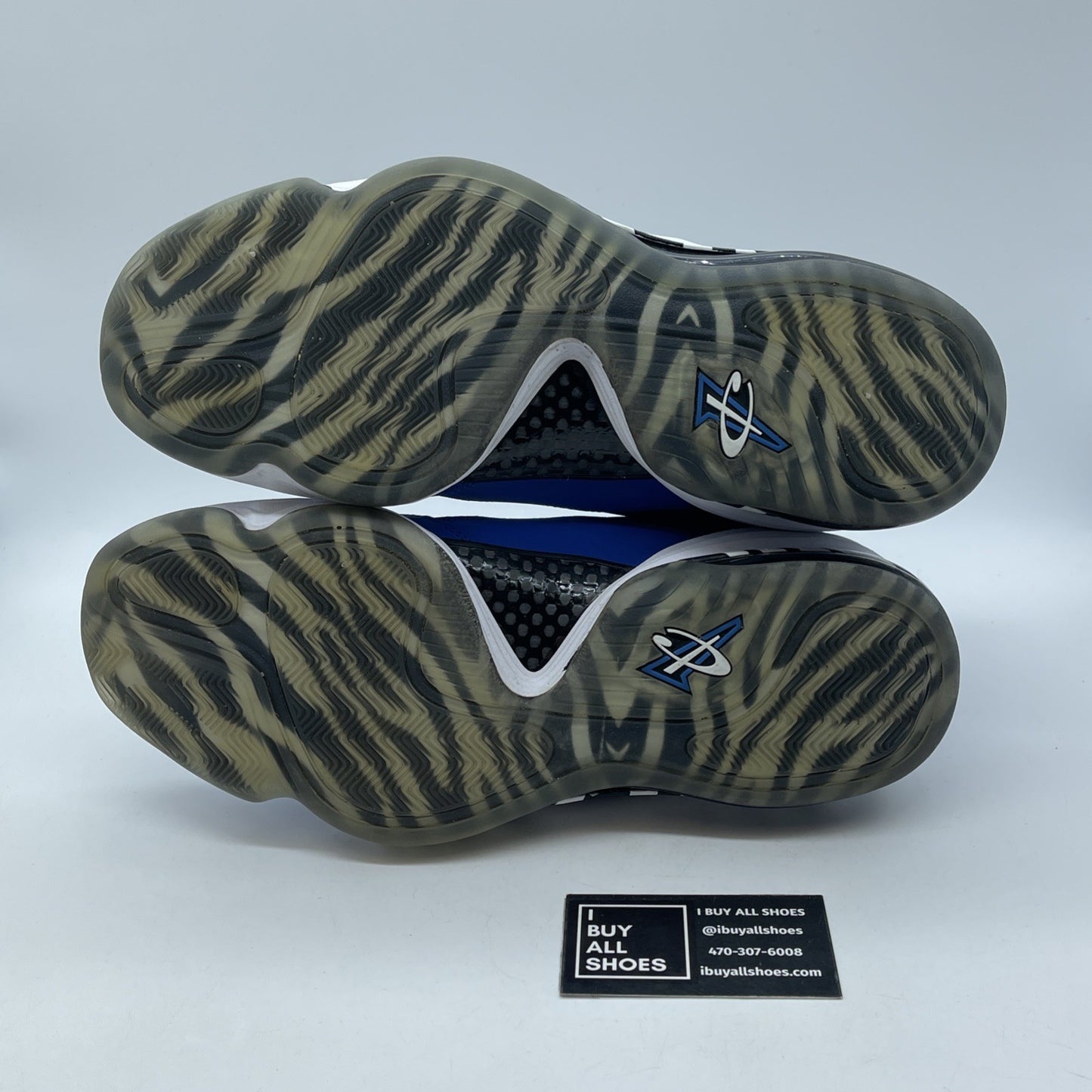 Size 13 - Nike Air Penny 5 Memphis Tigers Blue Black Suede Leather (537331-401)