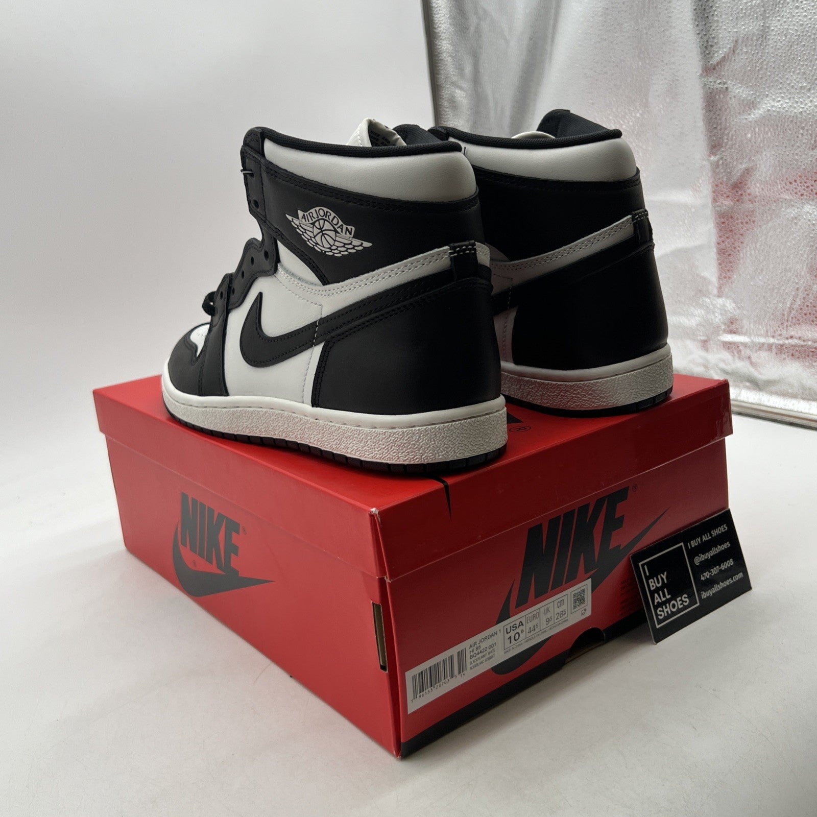 Size 10.5 - Air Jordan 1 Retro '85 OG High Black White (BQ4422-001)