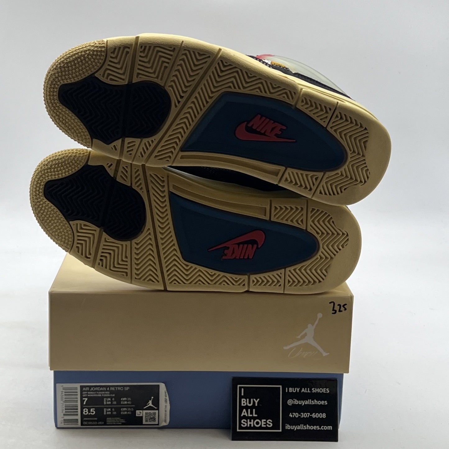 Size 7 - Air Jordan 4 Retro x Union LA Mid Off Noir (DC9533-001)