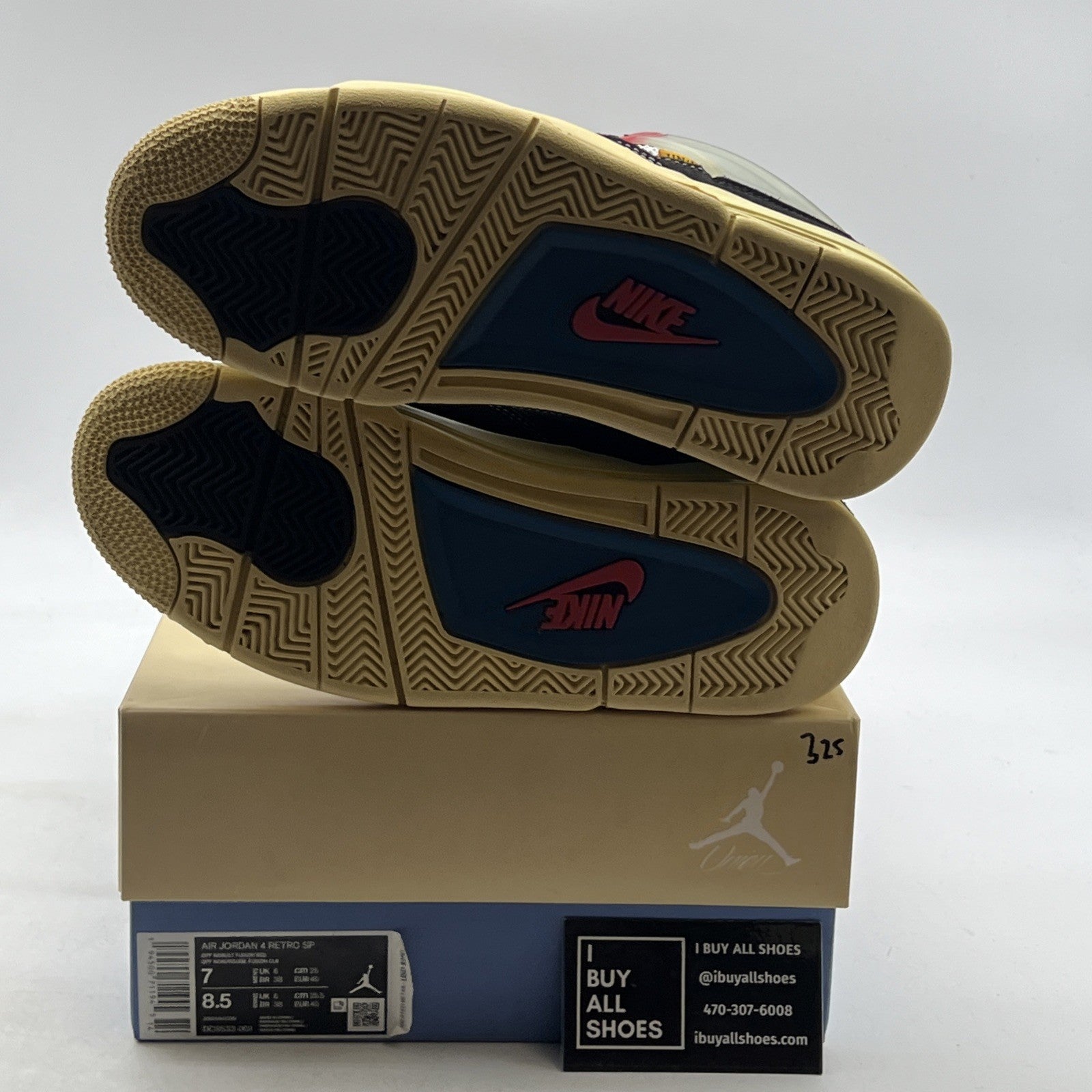 Size 7 - Air Jordan 4 Retro x Union LA Mid Off Noir (DC9533-001)
