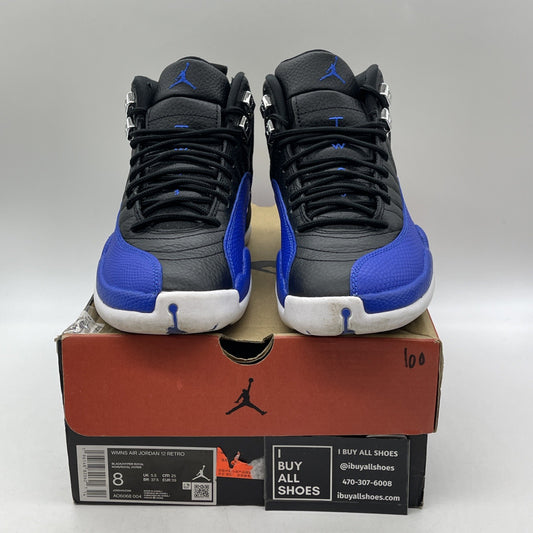 Size 8W - Air Jordan 12 Retro Hyper Royal Blue Black Leather (AO6068-004)