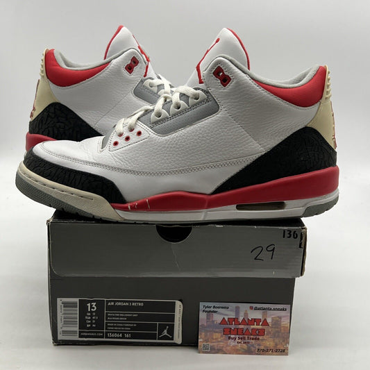 Size 13 - Air Jordan 3 Retro 2007 Fire Red (136064-161)