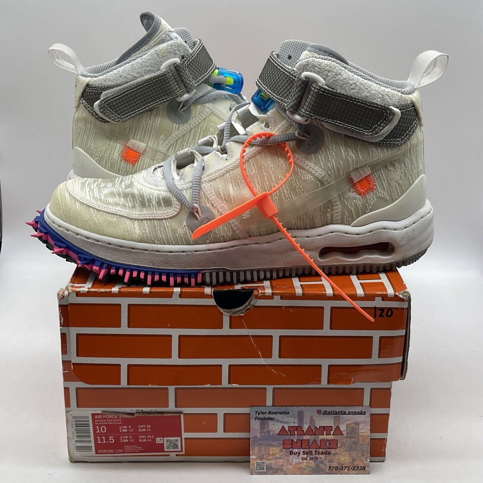 Size 10 - Nike Air Force 1 x Off-White White 2022 Grey Suede (DO6290-100)