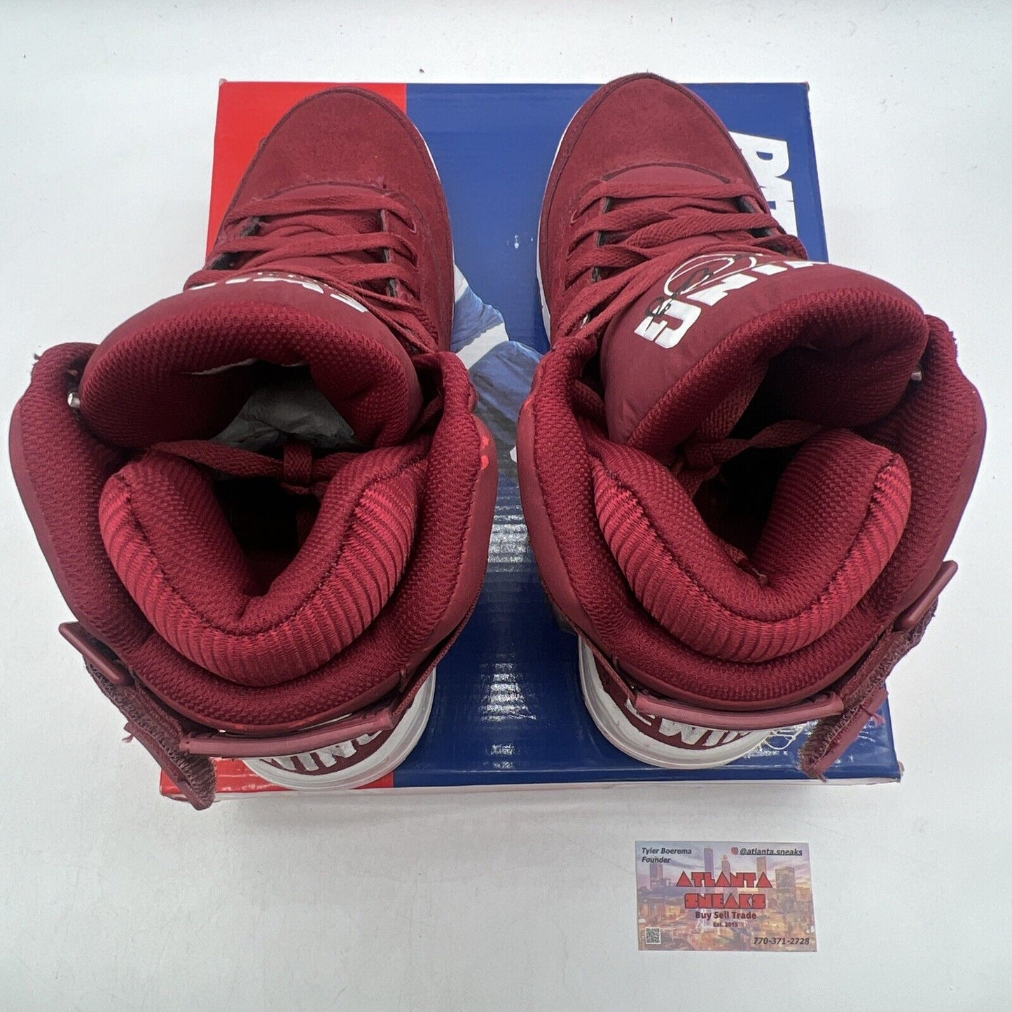 Size 10 - Ewing Athletics 33 Burgundy High-Top Sneakers (1EW90013-602)