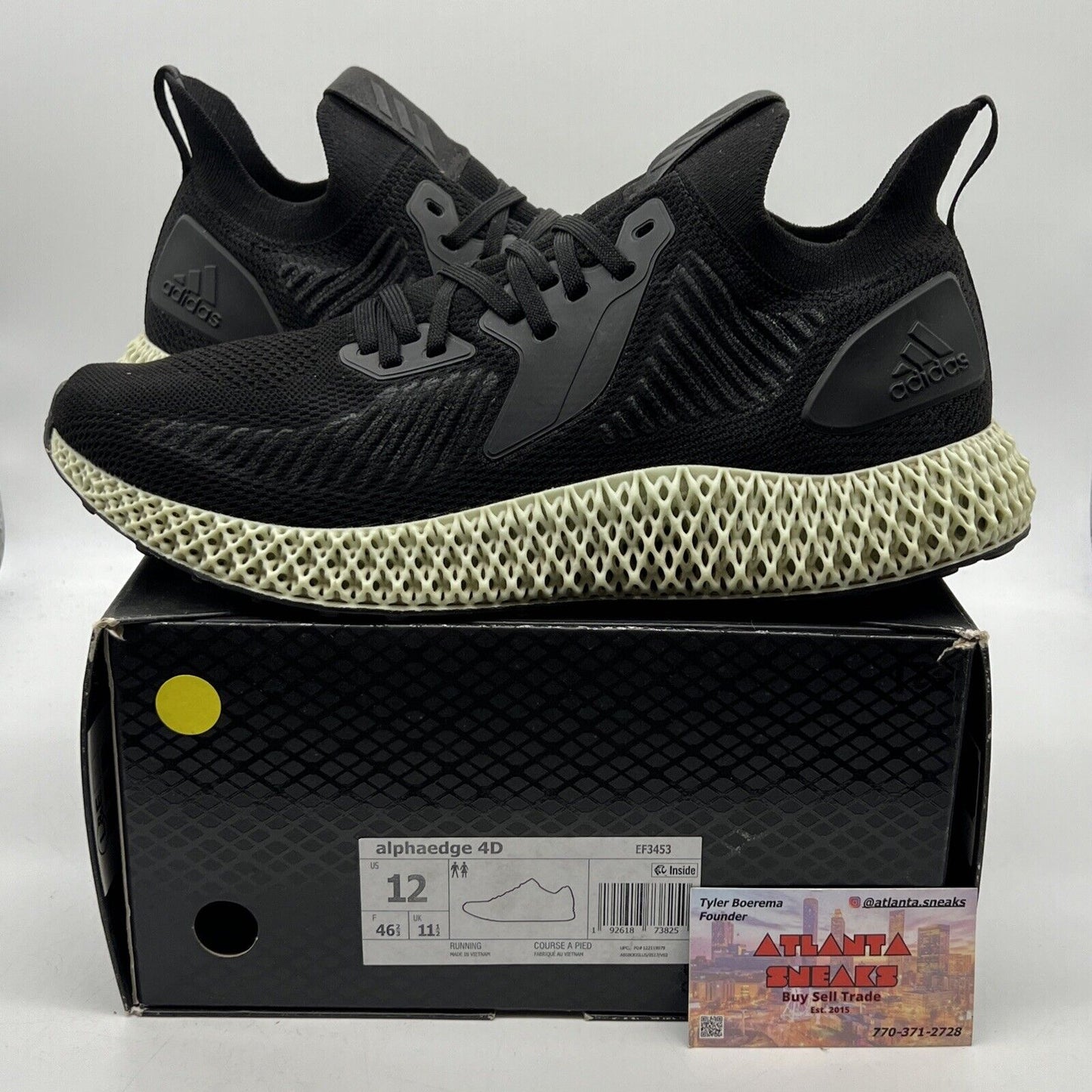 Size 12 - adidas AlphaEdge 4D Core Black (EF3453)