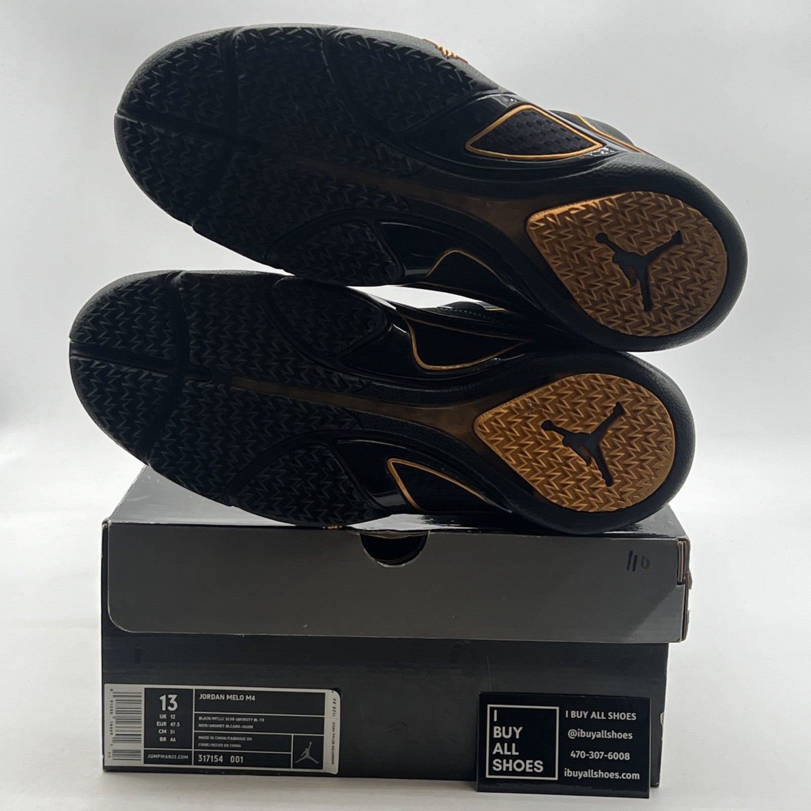 Size 13 - Jordan Melo M4 Black - (317154-001)