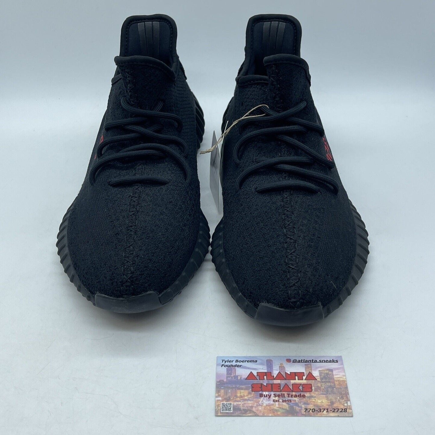 Size 12.5 - adidas Yeezy Boost 350 V2 Low Bred Black Red (CP9652)