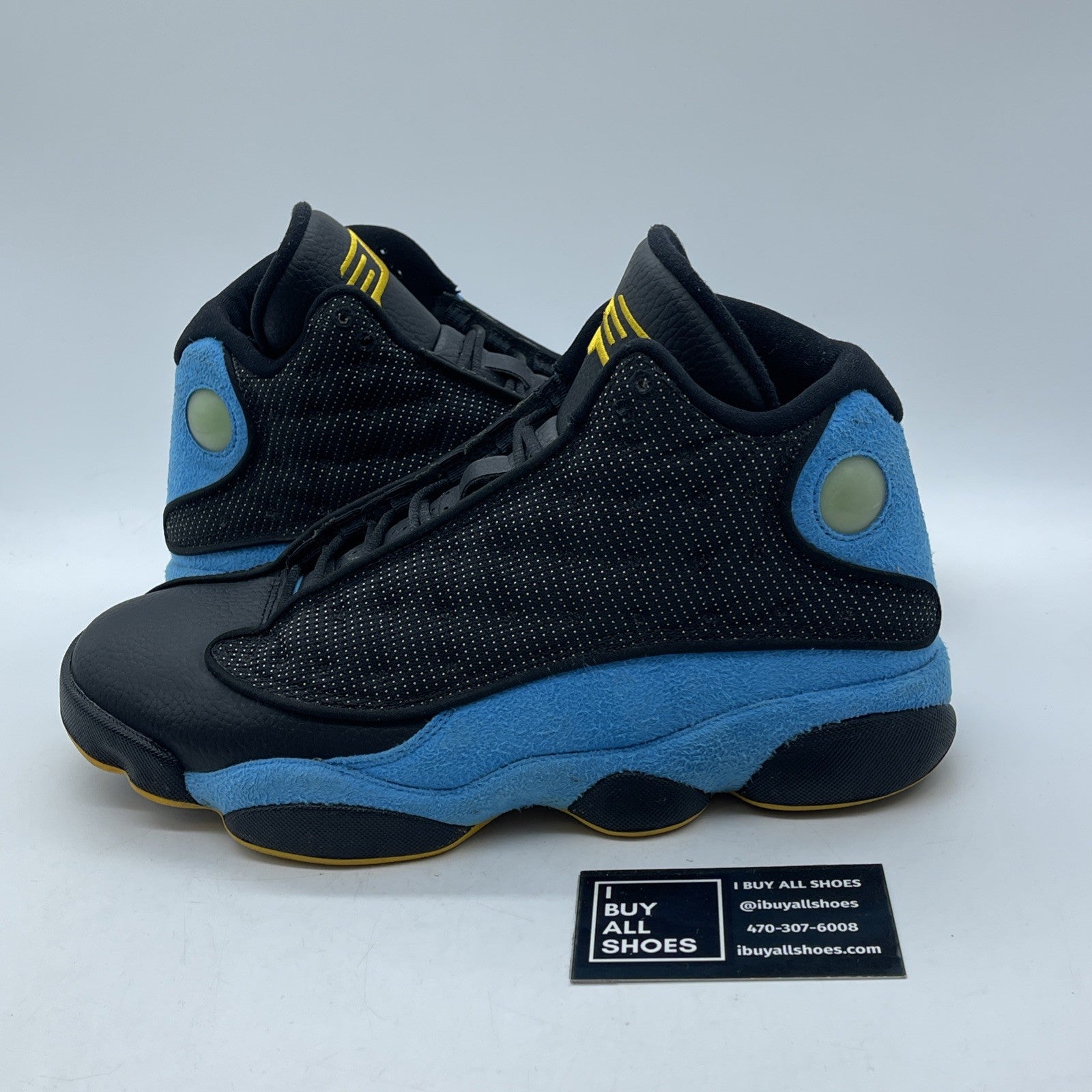 Size 9.5 - Air Jordan 13 Retro CP3 Away Blue Black Suede Leather (823902-015)