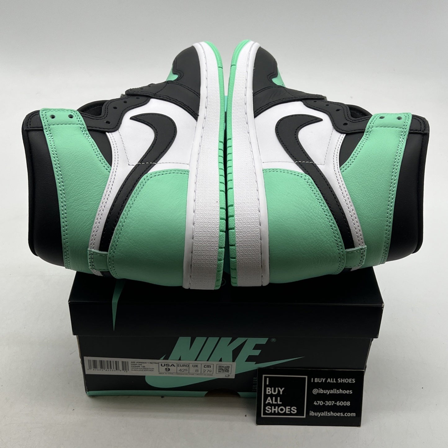 Size 9 - Air Jordan 1 Retro OG High Green Glow (DZ5485-130)