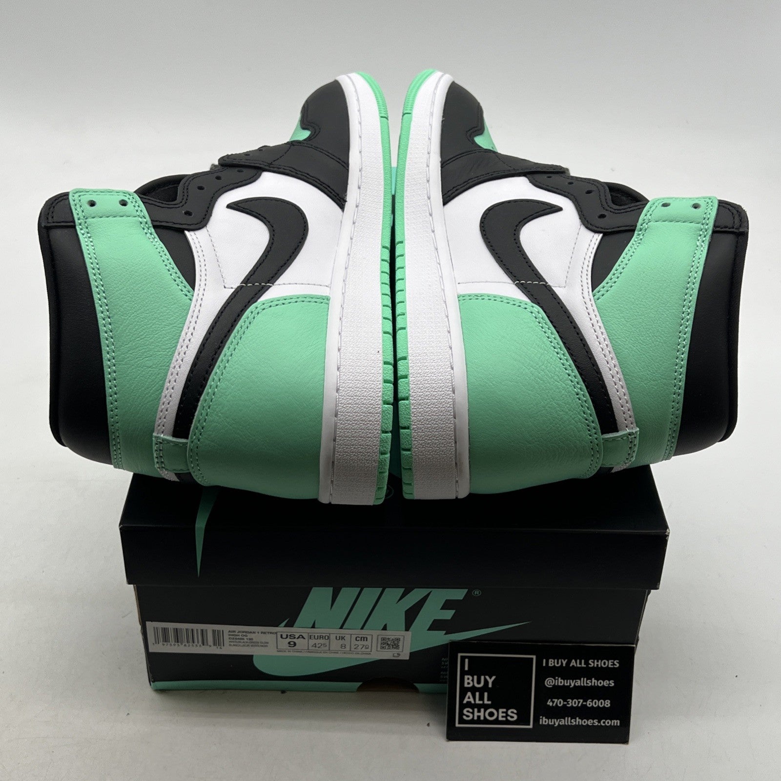 Size 9 - Air Jordan 1 Retro OG High Green Glow (DZ5485-130)