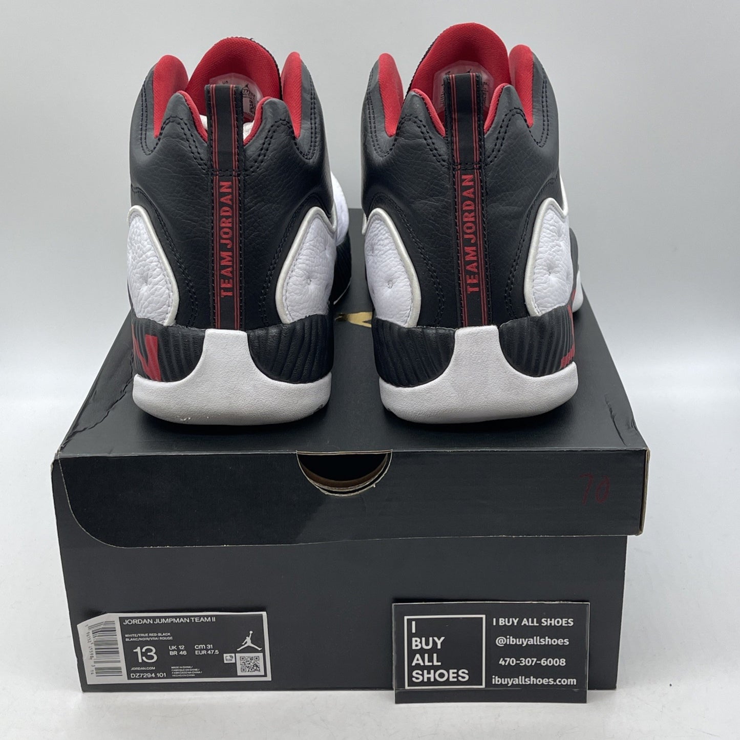 Size 13 - Jordan Jumpman Team 2 2022 Chicago White Black Leather (DZ7294-101)