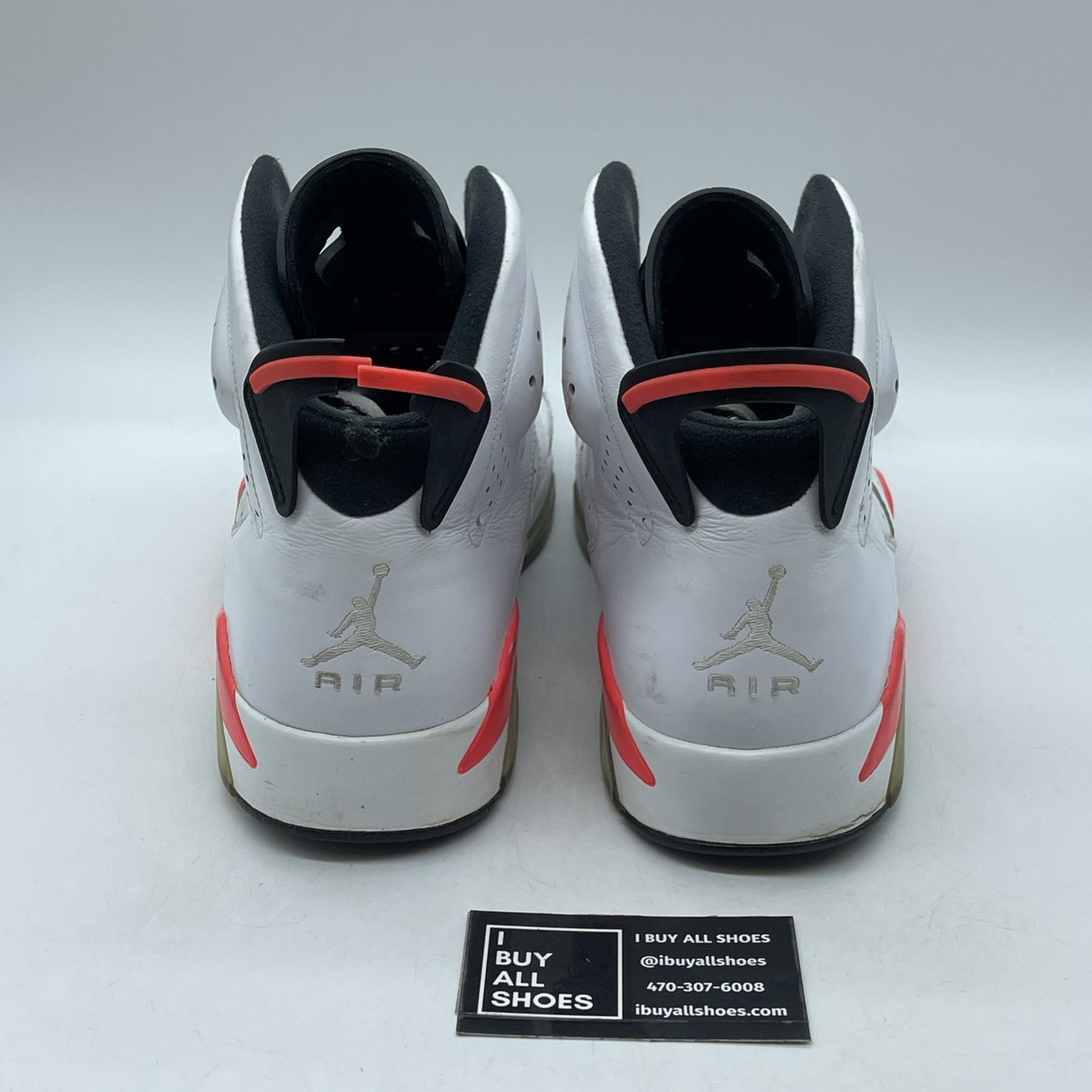 Size 13 - Air Jordan 6 Retro 2014 White Infrared Black Leather (384664-123