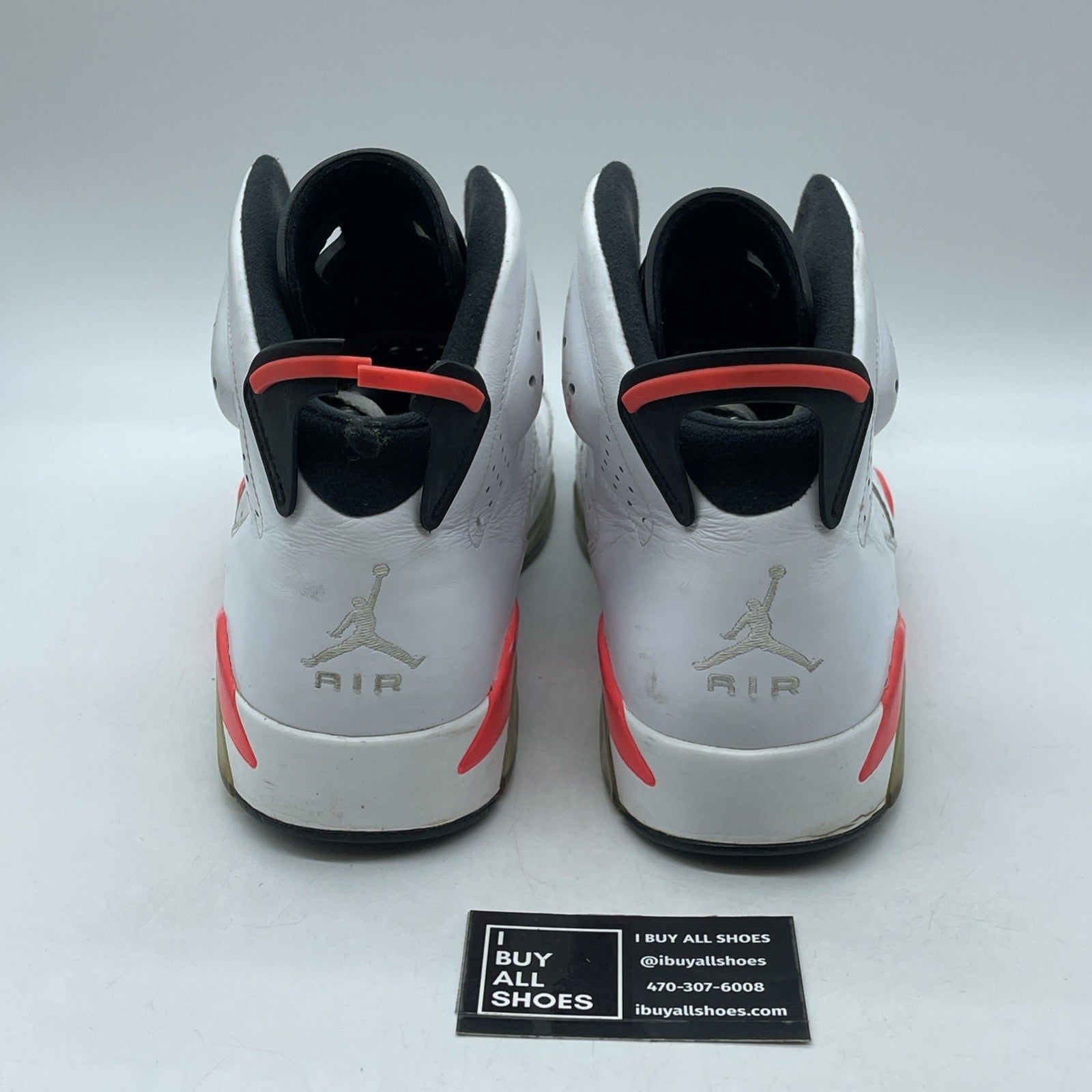 Size 13 - Air Jordan 6 Retro 2014 White Infrared Black Leather (384664-123