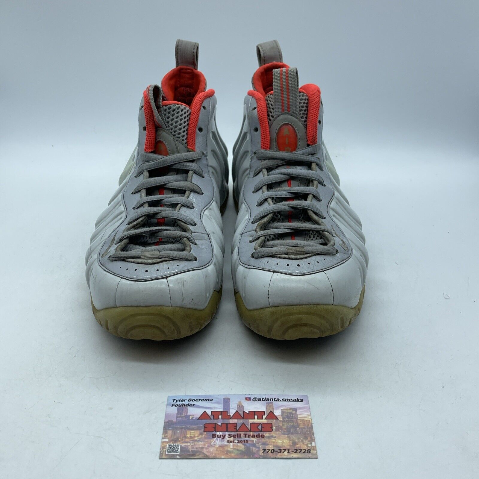 Size 8.5 - Nike Air Foamposite Pro Premium Pure Platinum Leather (616750-003)