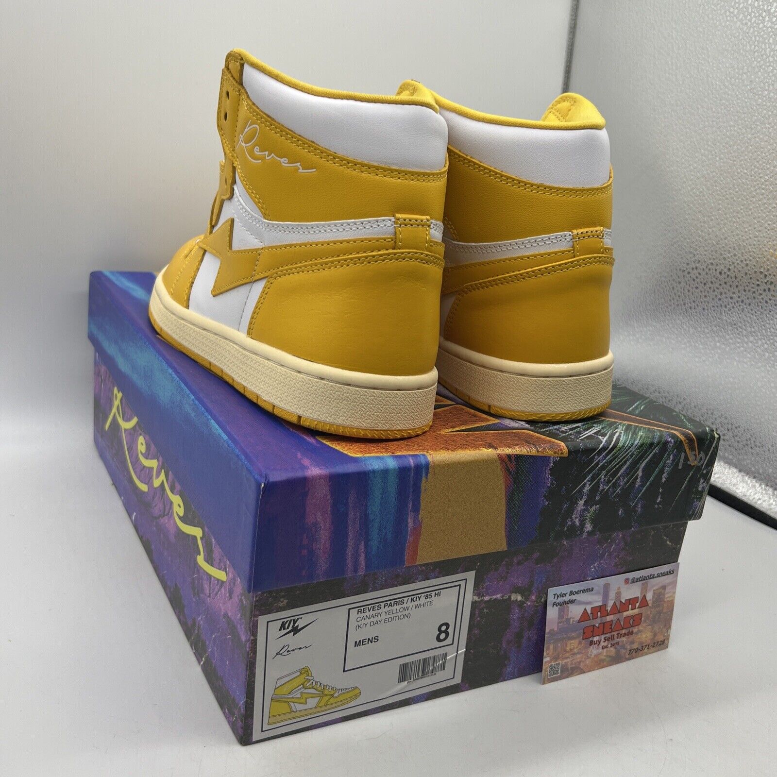 KIY REVES PARIS / '85 HI KIY DAY EDITION CANARY YELLOW OFF WHITE 1 POLLEN Size 8